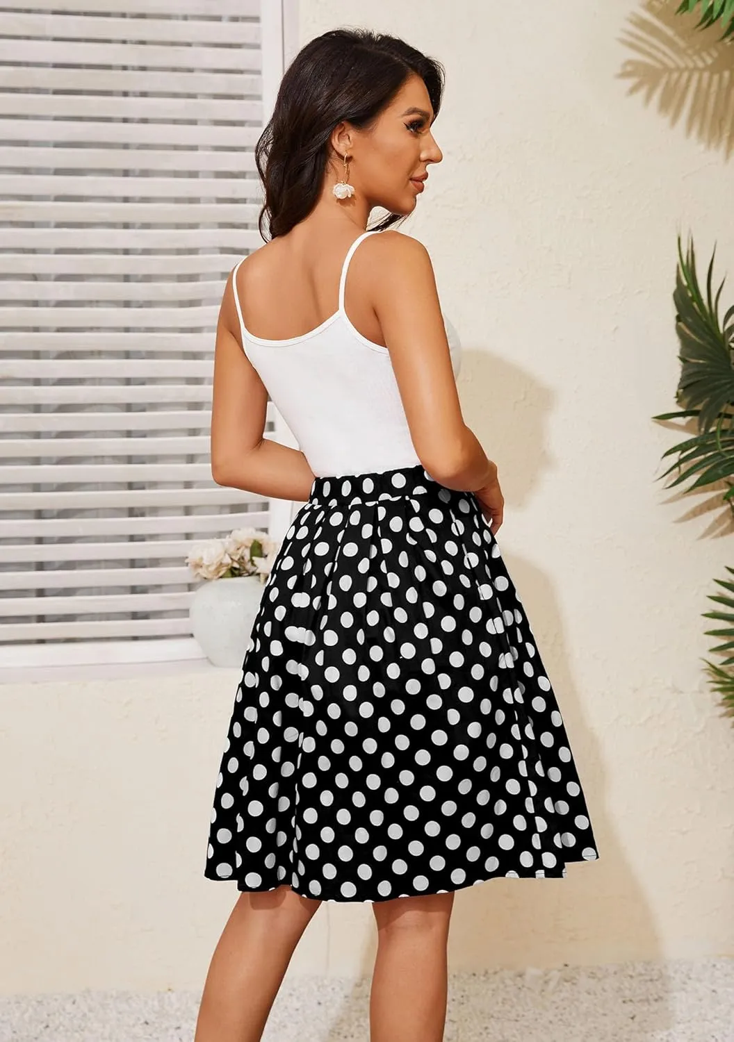 Taydey A-Line Pleated Vintage Skirts for Women