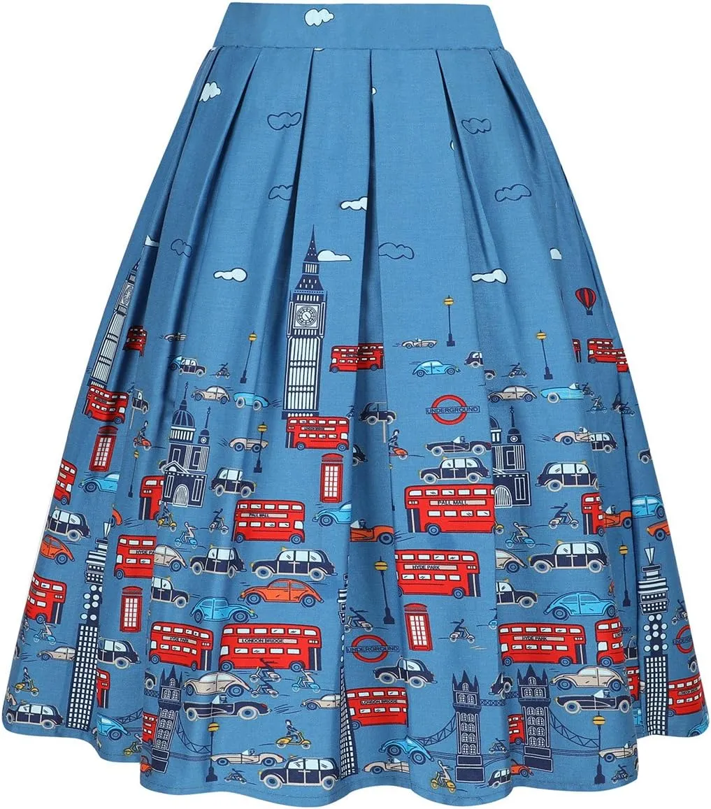 Taydey A-Line Pleated Vintage Skirts for Women