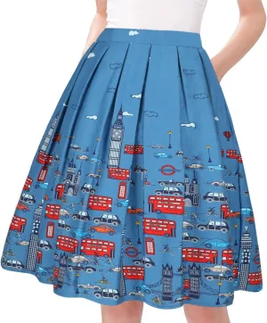 Taydey A-Line Pleated Vintage Skirts for Women
