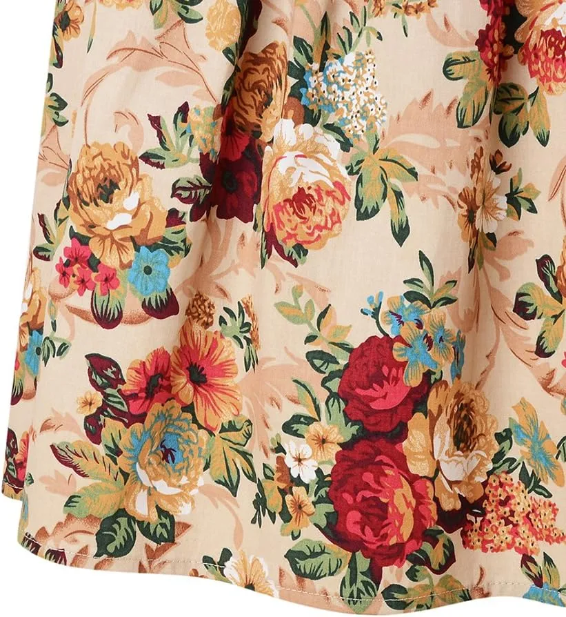 Taydey A-Line Pleated Vintage Skirts for Women