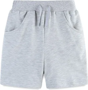 Toddler Boys Girls Basketball Shorts Solid Cotton Athletic Running Shorts Quick Dry Pull on Jogger Pants Summer Clothes
