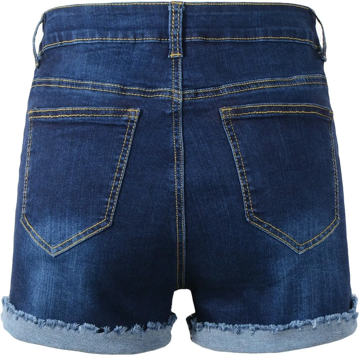 vanberfia Women's Stretchy Denim Mid Rise Jean Shorts with Pockets…