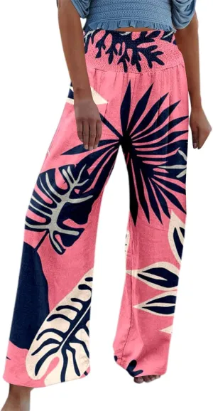 Wide Leg Pants for Womens Elastic High Waisted Stretchy Straight Trousers Lounge Sweatpants Business Casual Outfits