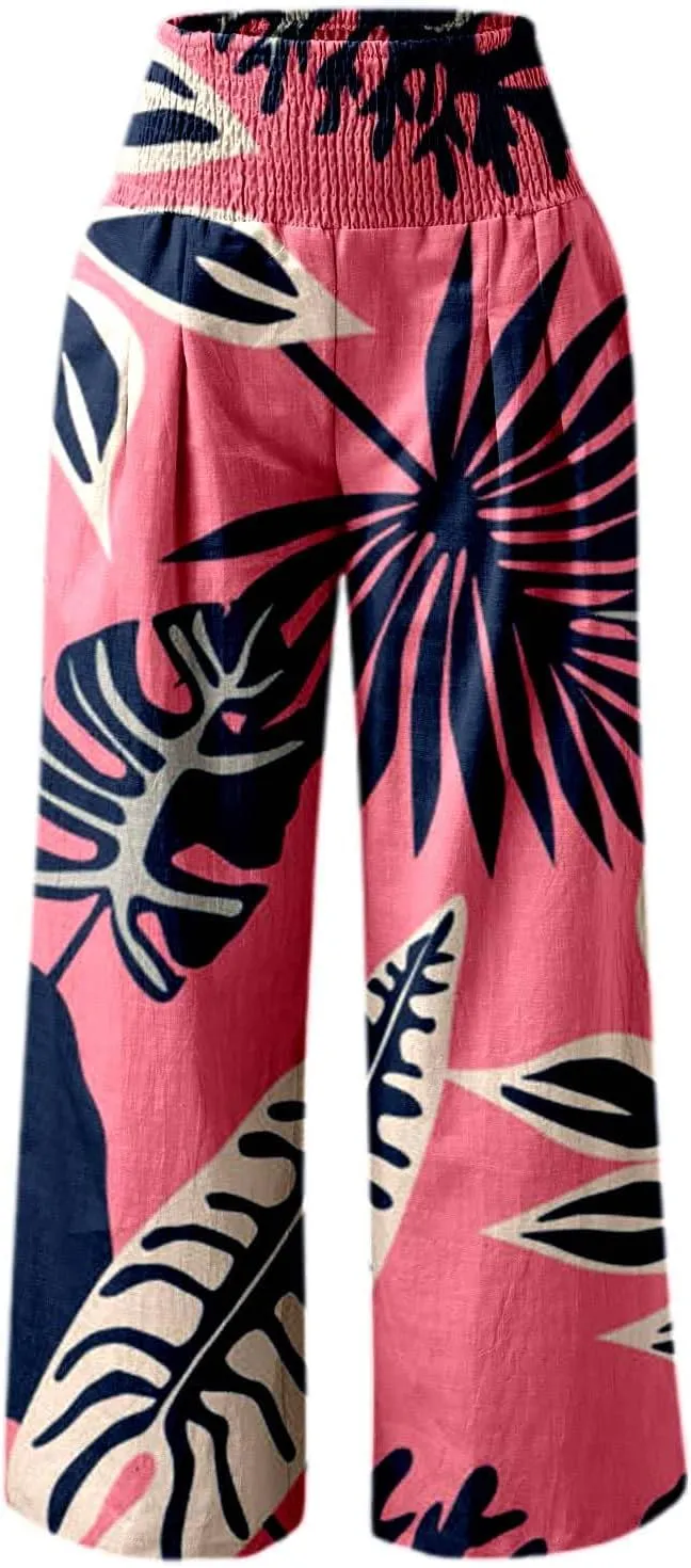 Wide Leg Pants for Womens Elastic High Waisted Stretchy Straight Trousers Lounge Sweatpants Business Casual Outfits