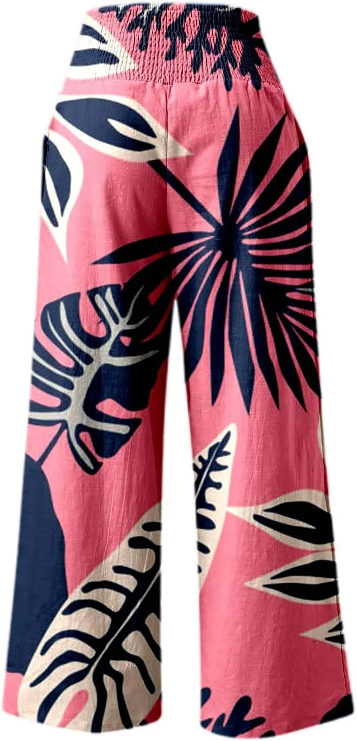 Wide Leg Pants for Womens Elastic High Waisted Stretchy Straight Trousers Lounge Sweatpants Business Casual Outfits