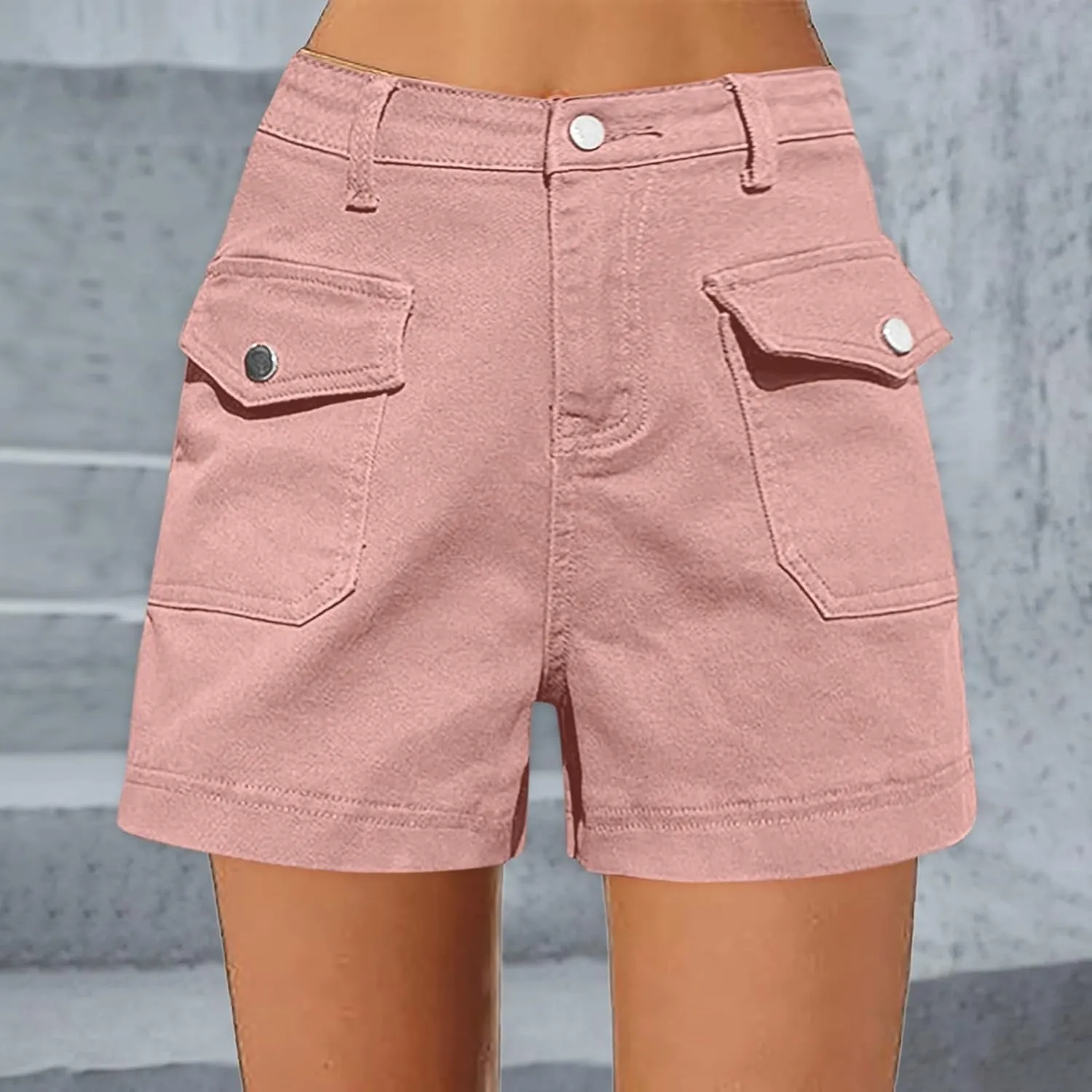 Women's Casual Denim Shorts Mid Waisted Denim Shorts High Jean Shorts