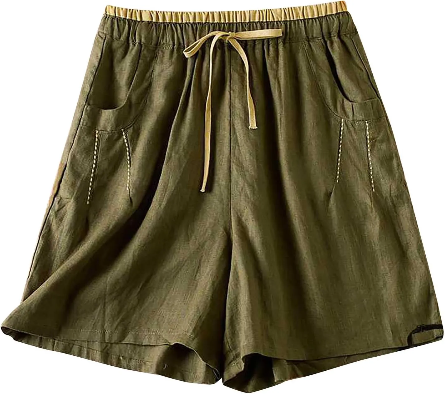 Womens Casual Shorts High Waisted 2025 Fashion Beach Shorts Cute Summer Shorts Comfy Solid Shorts with Pockets
