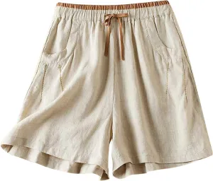 Womens Casual Shorts High Waisted 2025 Fashion Beach Shorts Cute Summer Shorts Comfy Solid Shorts with Pockets