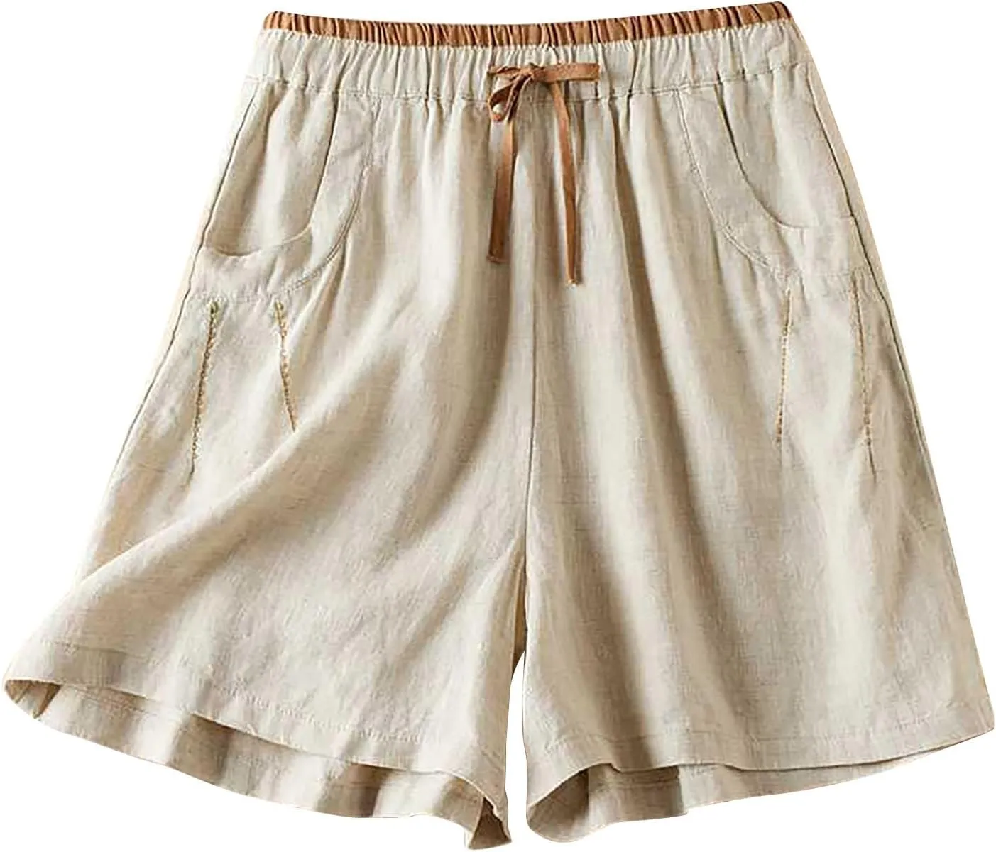 Womens Casual Shorts High Waisted 2025 Fashion Beach Shorts Cute Summer Shorts Comfy Solid Shorts with Pockets