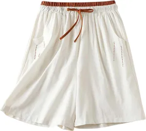 Womens Casual Shorts High Waisted 2025 Fashion Beach Shorts Cute Summer Shorts Comfy Solid Shorts with Pockets