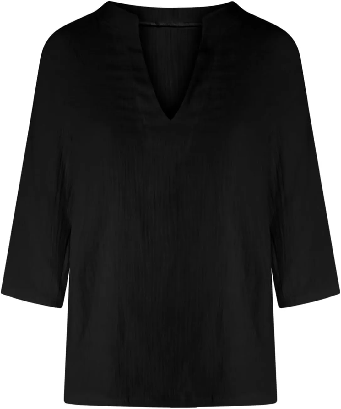 Womens Cotton Linen Tunic Shirts 3/4 Sleeve V Neck Loose Fit Blouse Tops Summer Beach Lightweight Cover Up Tees