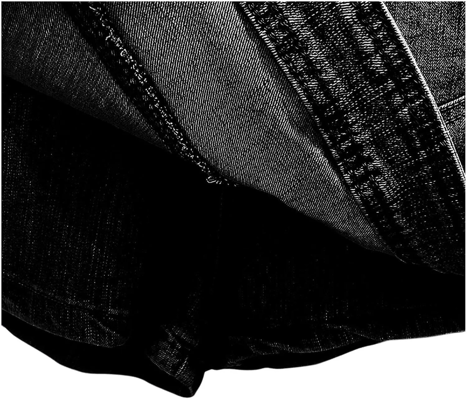 Women's Crossover Jean Shorts Mid-High Waisted Ripped Denim Shorts Causal Trendy Stretchy Denim Shorts with Pockets