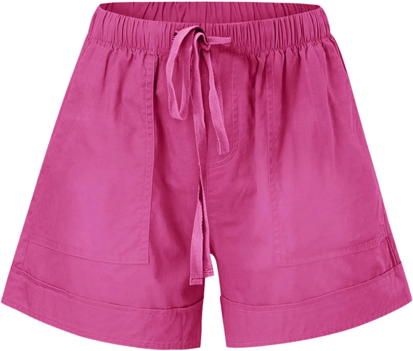 Women's Drawstring Shorts Summer Casual Comfy Shorts Elastic Waist Baggy Shorts with Pocket Trendy Cute Short Pants