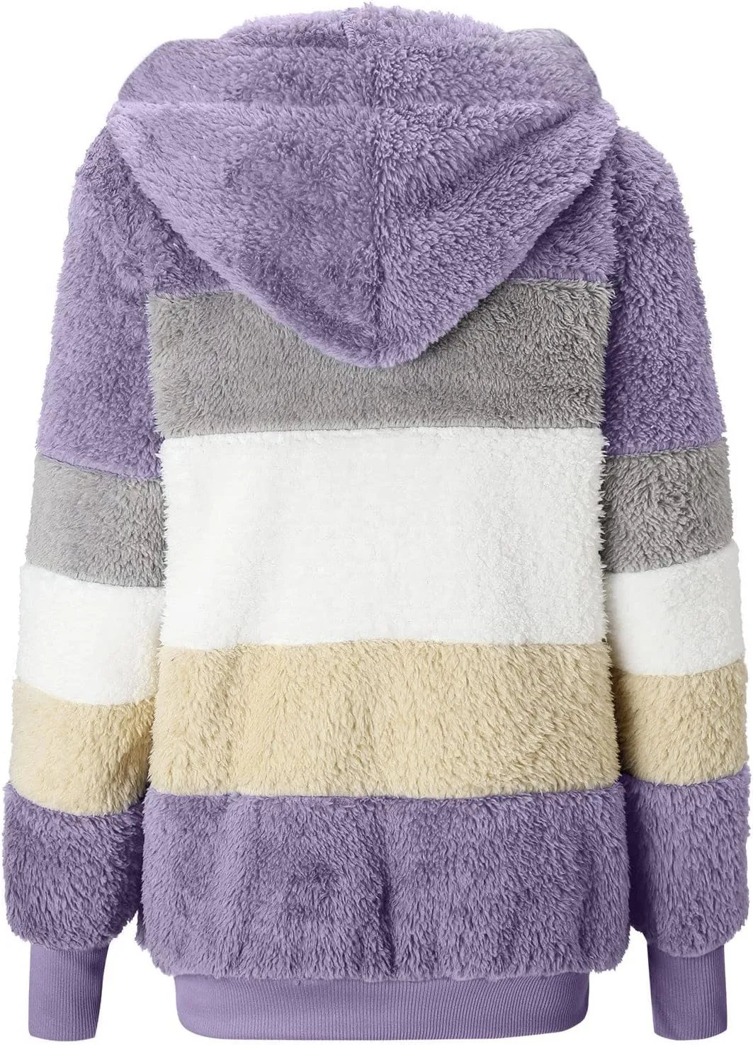Women's Fleece Lined Jacket with Hood Zip Up Plus Size Sherpa Warm Heavyweight Hoodies Winter Thermal Christmas Sweatshirt