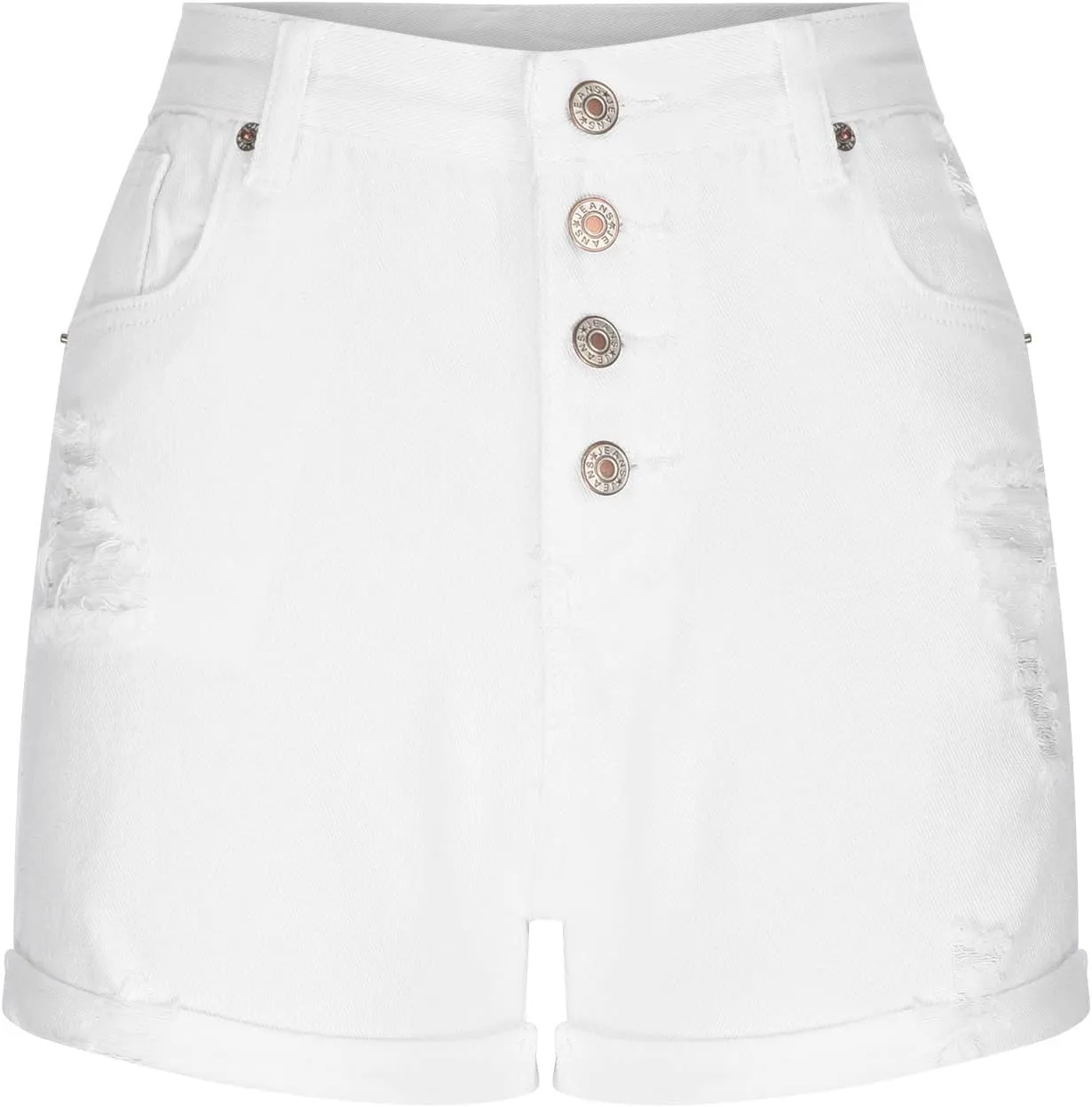 Womens Mid Rise Denim Shorts Summer Rolled Up Hem Jean Shorts Stretchy Ripped Frayed Shorts Fashion Summer Shorts
