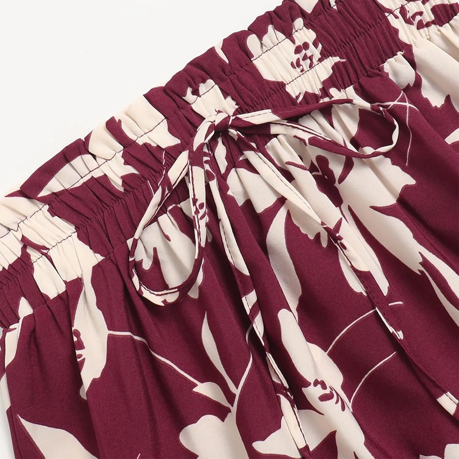Womens Midi Skirts High Waist Flare A-Line Midi Skirt A-Line Swing Skirts Summer Floral Long Skirt