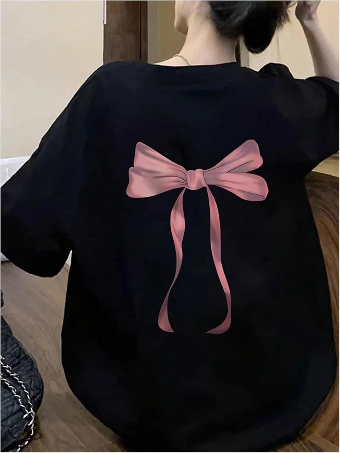 Women's Oversized Graphic Print T Shirts Half Sleeve Crewneck Summer Tee Tops