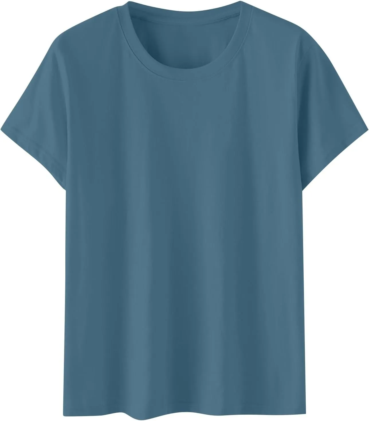 Womens Oversized V Neck Tshirts Rolled Short Sleeve Summer Casual Basic Tunic Tops Loose Fit Tee Shirts