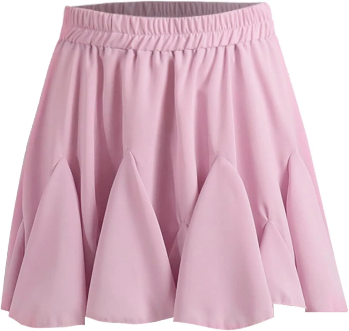 Womens Pleated Skater Skirt Basic Casual High Waisted Ruffles Flared Mini Lingerie Skirts 2025 Fashion Clothes