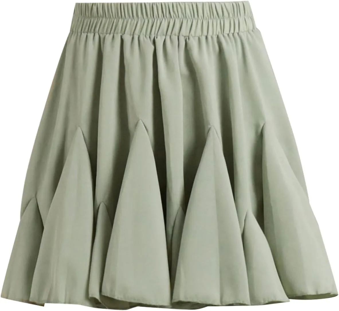 Womens Pleated Skater Skirt Basic Casual High Waisted Ruffles Flared Mini Lingerie Skirts 2025 Fashion Clothes