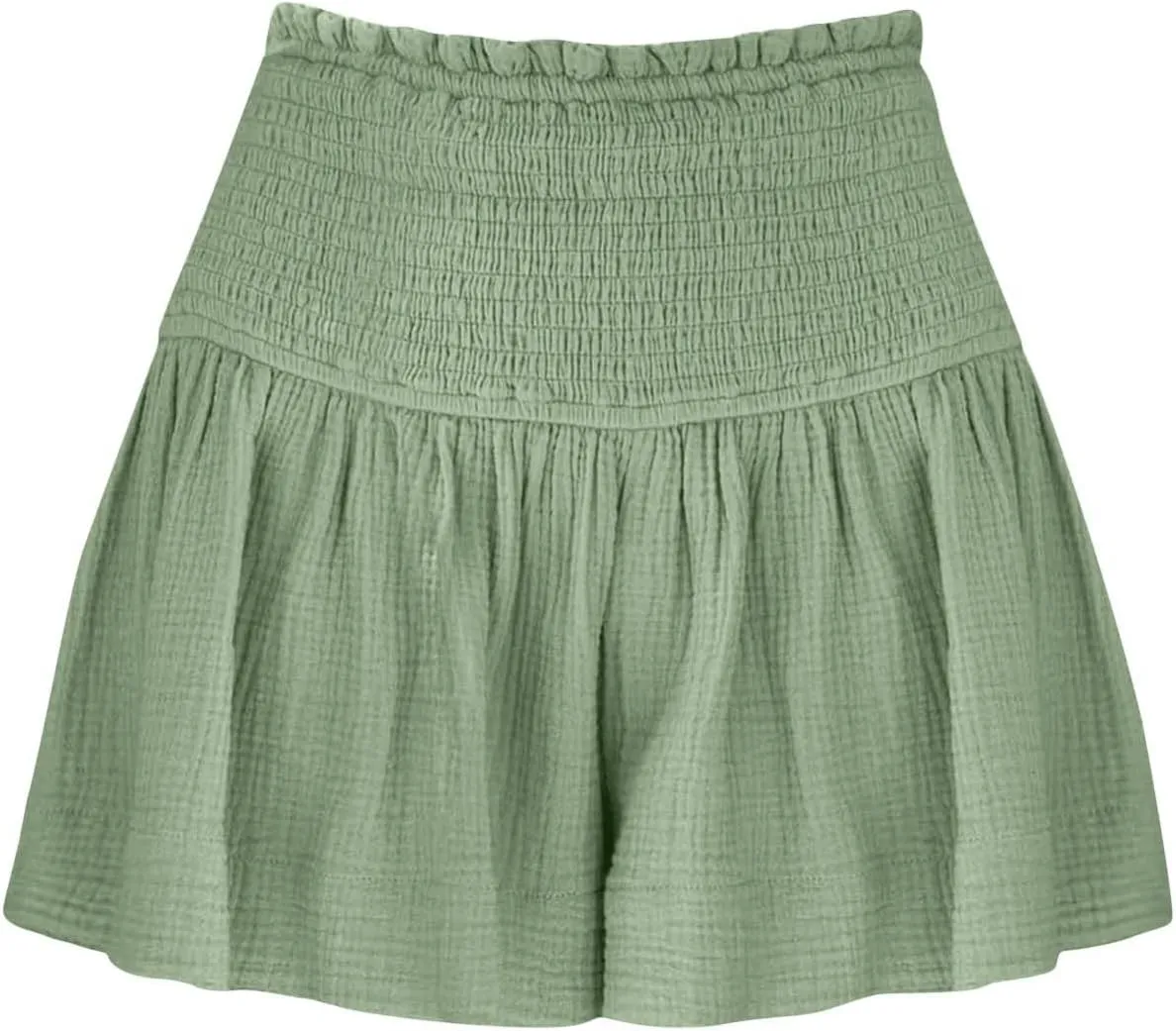 Womens Shorts Comfy Summer Flowy Shorts High Waisted Waffle Shorts Casual Beach Shorts Trendy Wide Leg Shorts