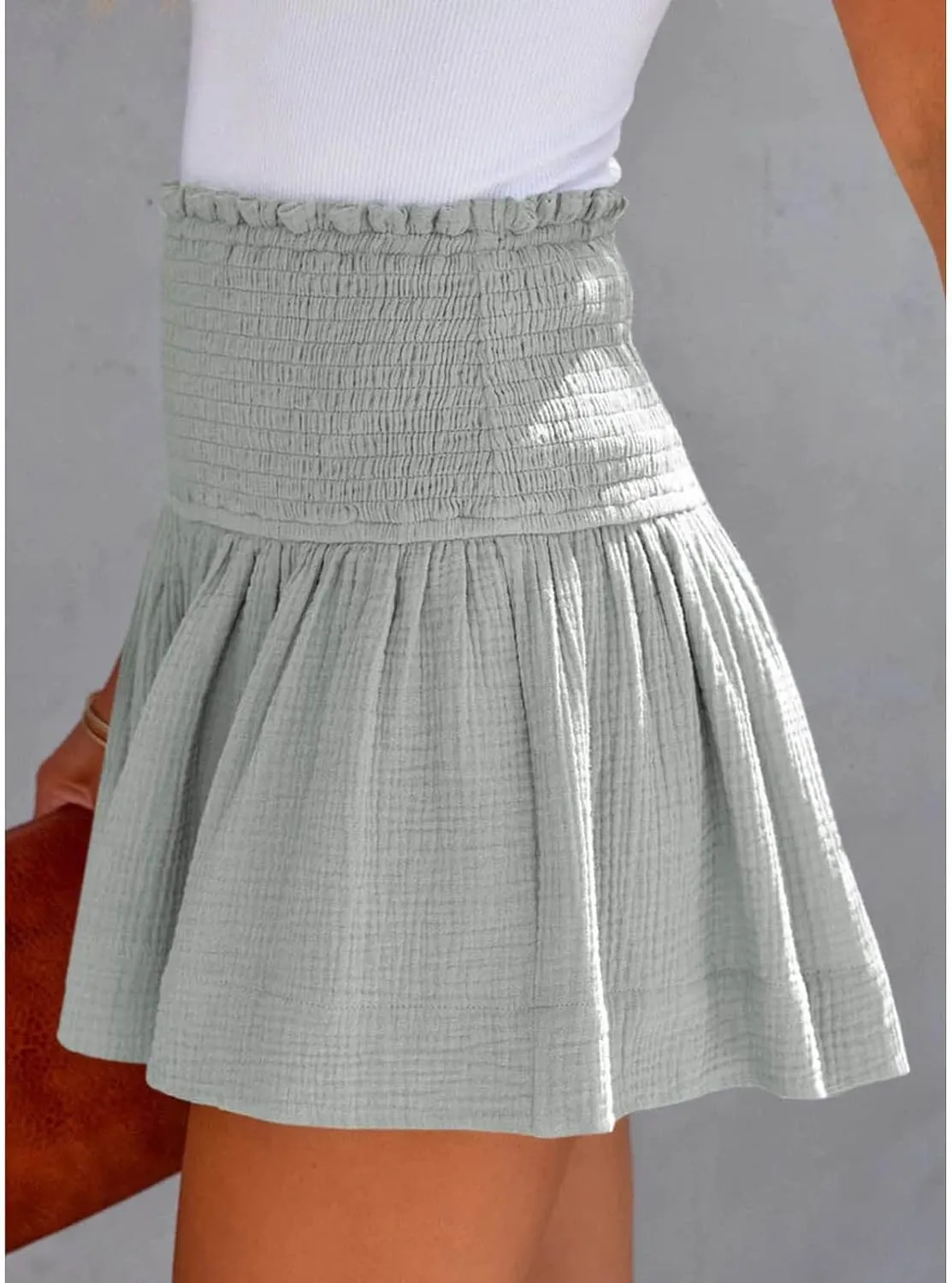 Womens Shorts Comfy Summer Flowy Shorts High Waisted Waffle Shorts Casual Beach Shorts Trendy Wide Leg Shorts