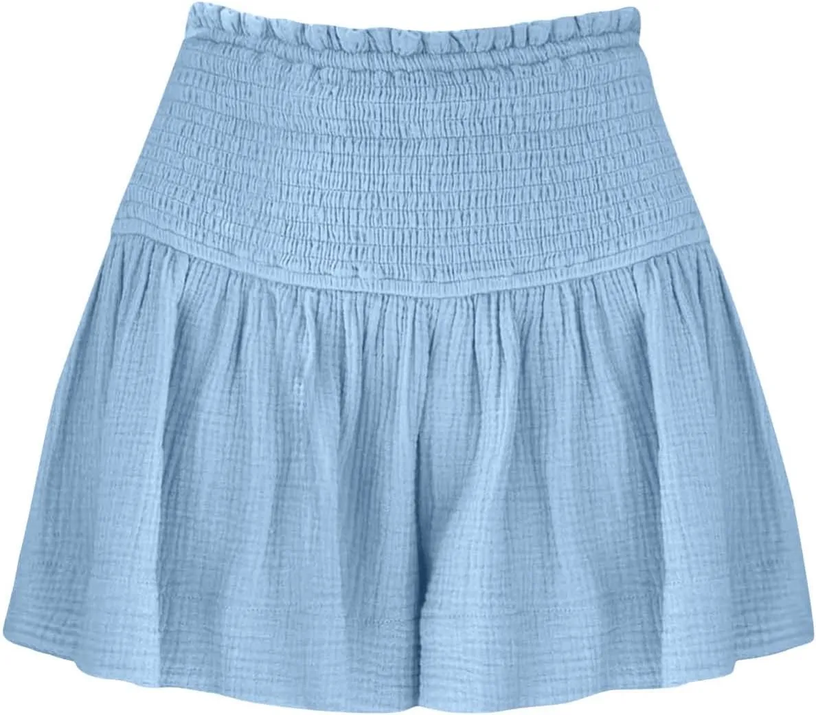 Womens Shorts Comfy Summer Flowy Shorts High Waisted Waffle Shorts Casual Beach Shorts Trendy Wide Leg Shorts