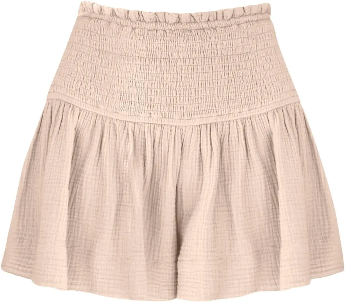 Womens Shorts Comfy Summer Flowy Shorts High Waisted Waffle Shorts Casual Beach Shorts Trendy Wide Leg Shorts