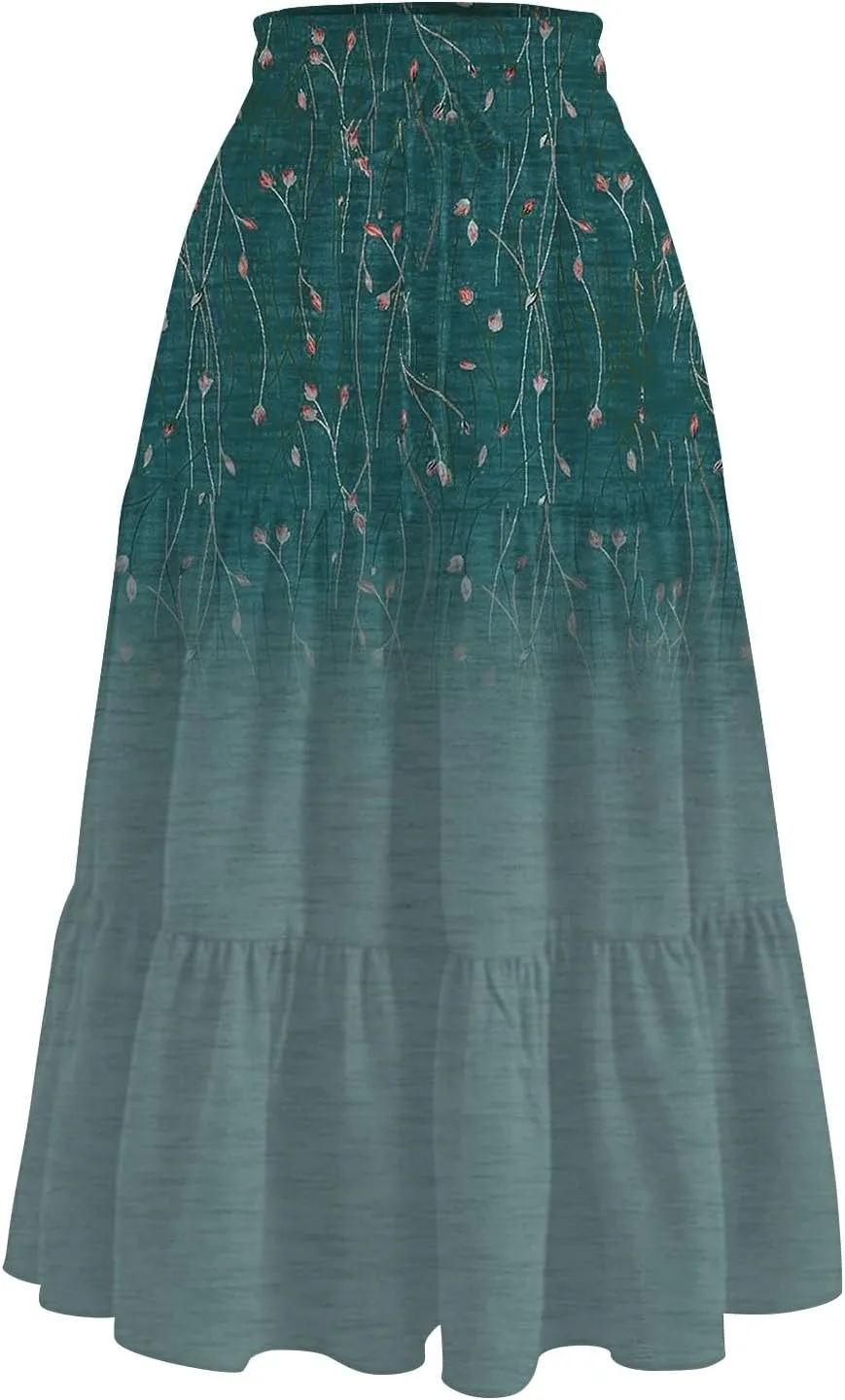 Women's Skirts Long High Waist Flowy Maxi Skirt A-Line Bohemian Style Summer
