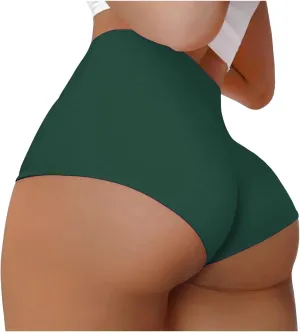 Womens Sports Shorts Athletic Gym Workout Fitness Leggings Briefs High Waist Scrunch Butt Compression Yoga Tights