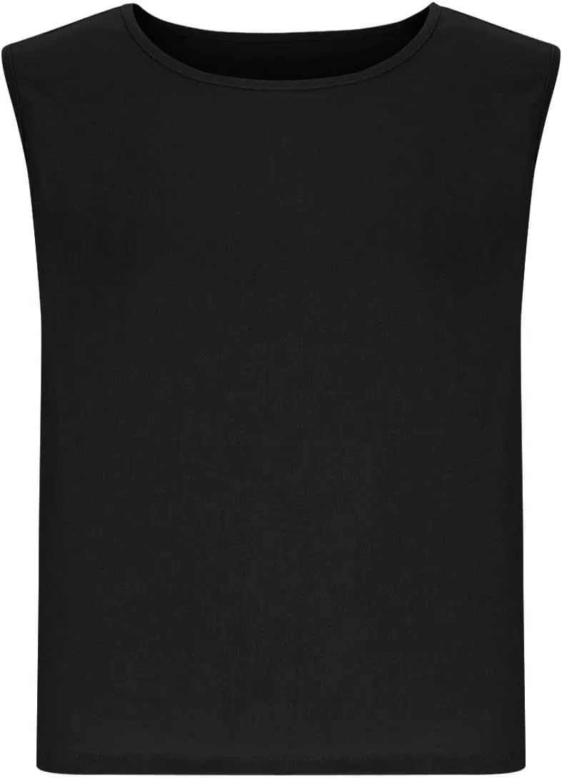Women's Tank Tops Cotton Linen Sleeveless Round Neck Solid Color Vest Shirts Vacation Summer Flowy Camisole 2025