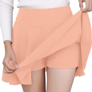 Women's Tennis Skirt with Shorts Underneath High Waist A-Line Mini Skirts Golf Active Sports Skorts