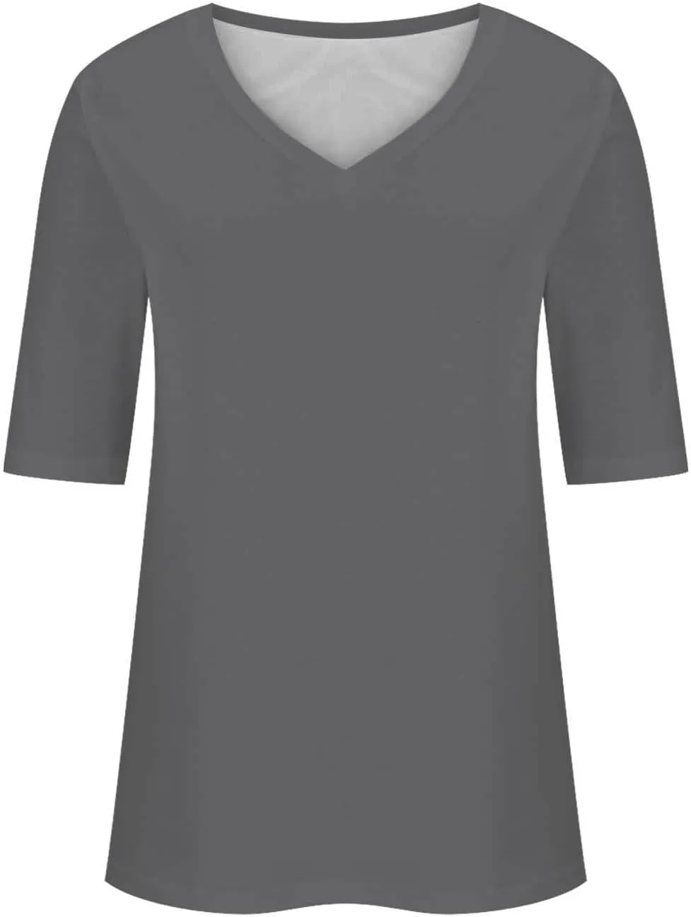 Women's V Neck T Shirts Half Sleeve Tops Casual Solid Summer Tees 2025 Spring Soft Comfy Cute Clothes T-Shirts
