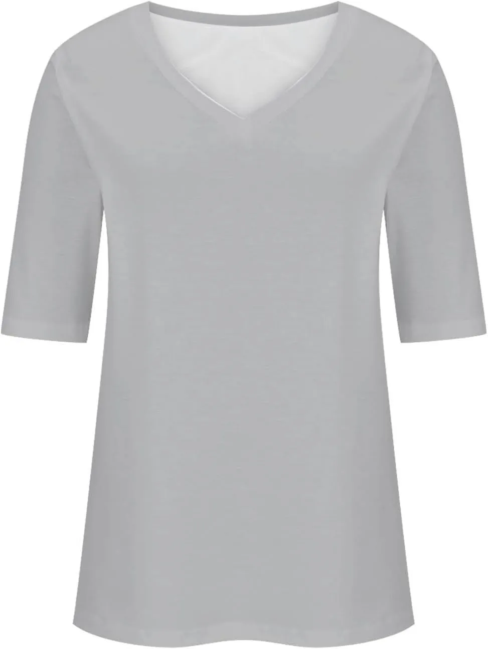 Women's V Neck T Shirts Half Sleeve Tops Casual Solid Summer Tees 2025 Spring Soft Comfy Cute Clothes T-Shirts