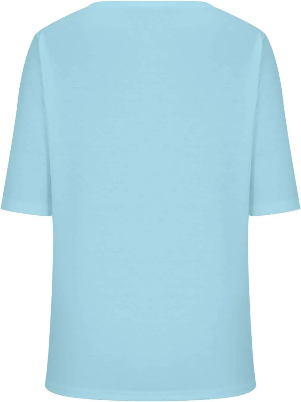 Women's V Neck T Shirts Half Sleeve Tops Casual Solid Summer Tees 2025 Spring Soft Comfy Cute Clothes T-Shirts