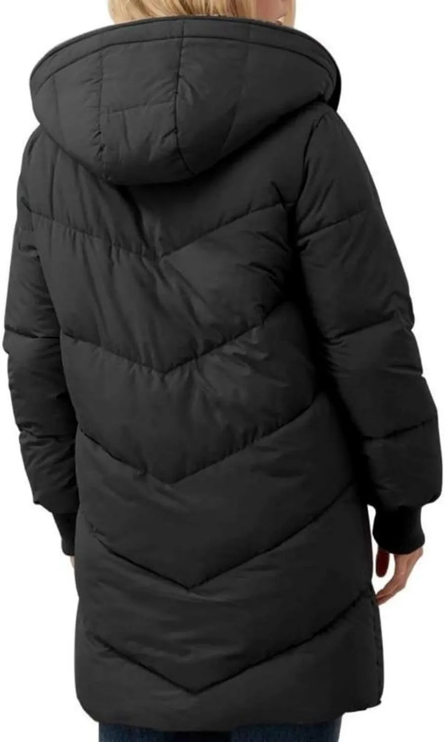 Women's Winter Down Jackets Sherpa Lined Long Puffer Jacket Button Down Zip Up Hooded Coats Thicken Warm Outwear Coat