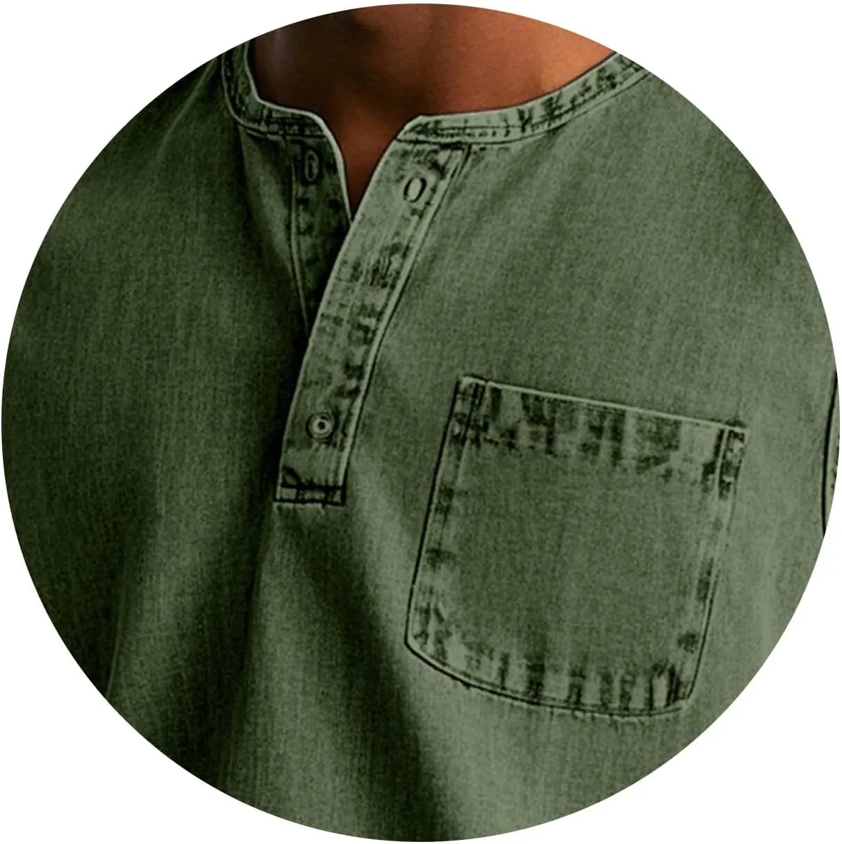 Workout Tank Tops for Men Muscle Sleeveless Henley Shirts Button Up Crewneck Shirt Vintage Hipster Tops with Pocket