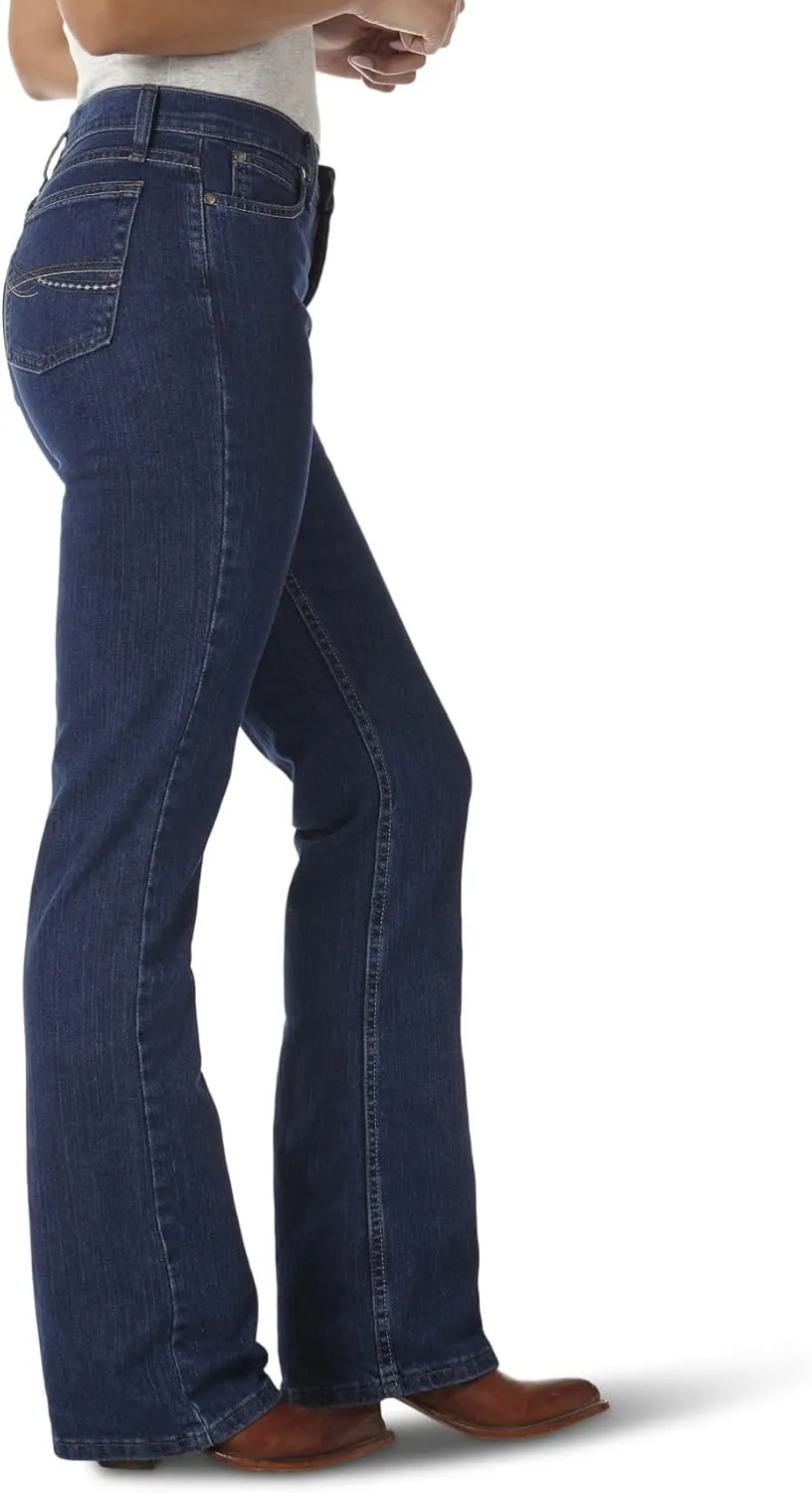 Wrangler Women's Cash Mid Rise Vented Hem Ultimate Riding Jean