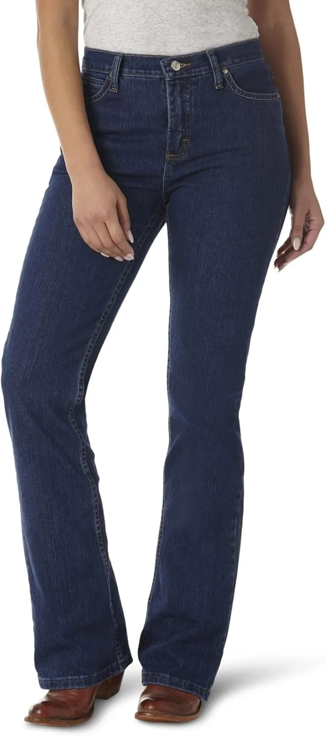 Wrangler Women's Cash Mid Rise Vented Hem Ultimate Riding Jean
