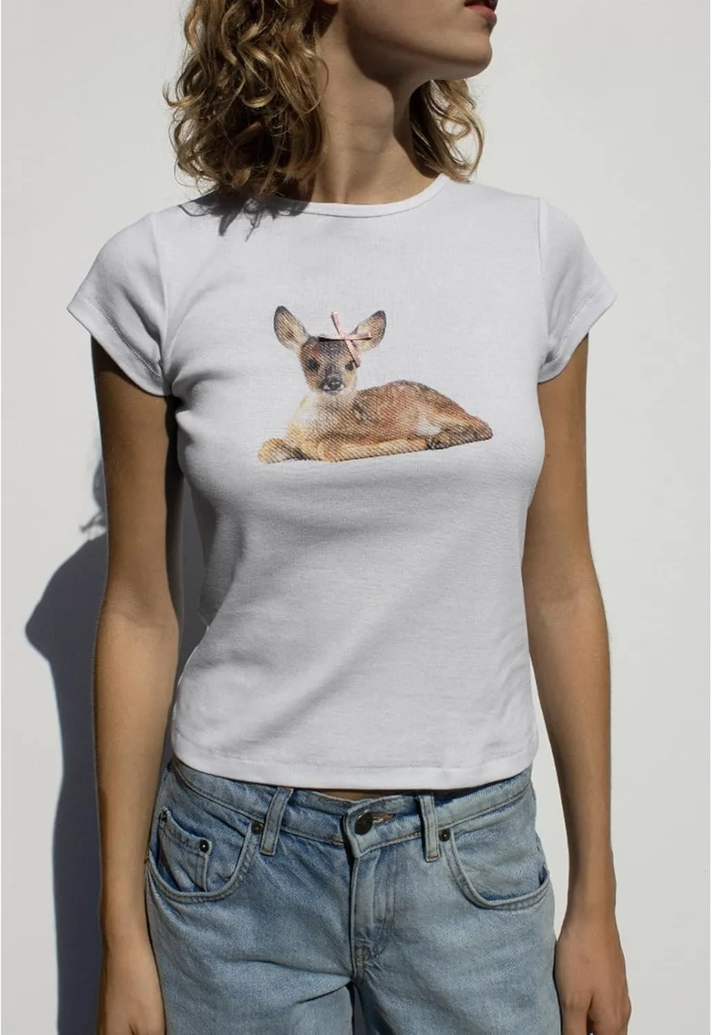 Y2k Baby Tees for Women Cute Fruit Graphic Print T-Shirts Short Sleeve Vintage Aesthetic Crop Tops Teen Girl