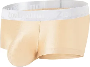 YINYOUYU Mens Bulge Enhancing Pouch Underwear Silk Seamless Short Leg Boxer Briefs