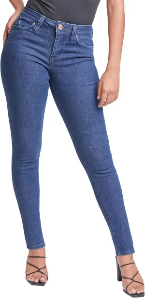 YMI Womens Sustainable Wannabettabutt Mid Rise Skinny Jeans