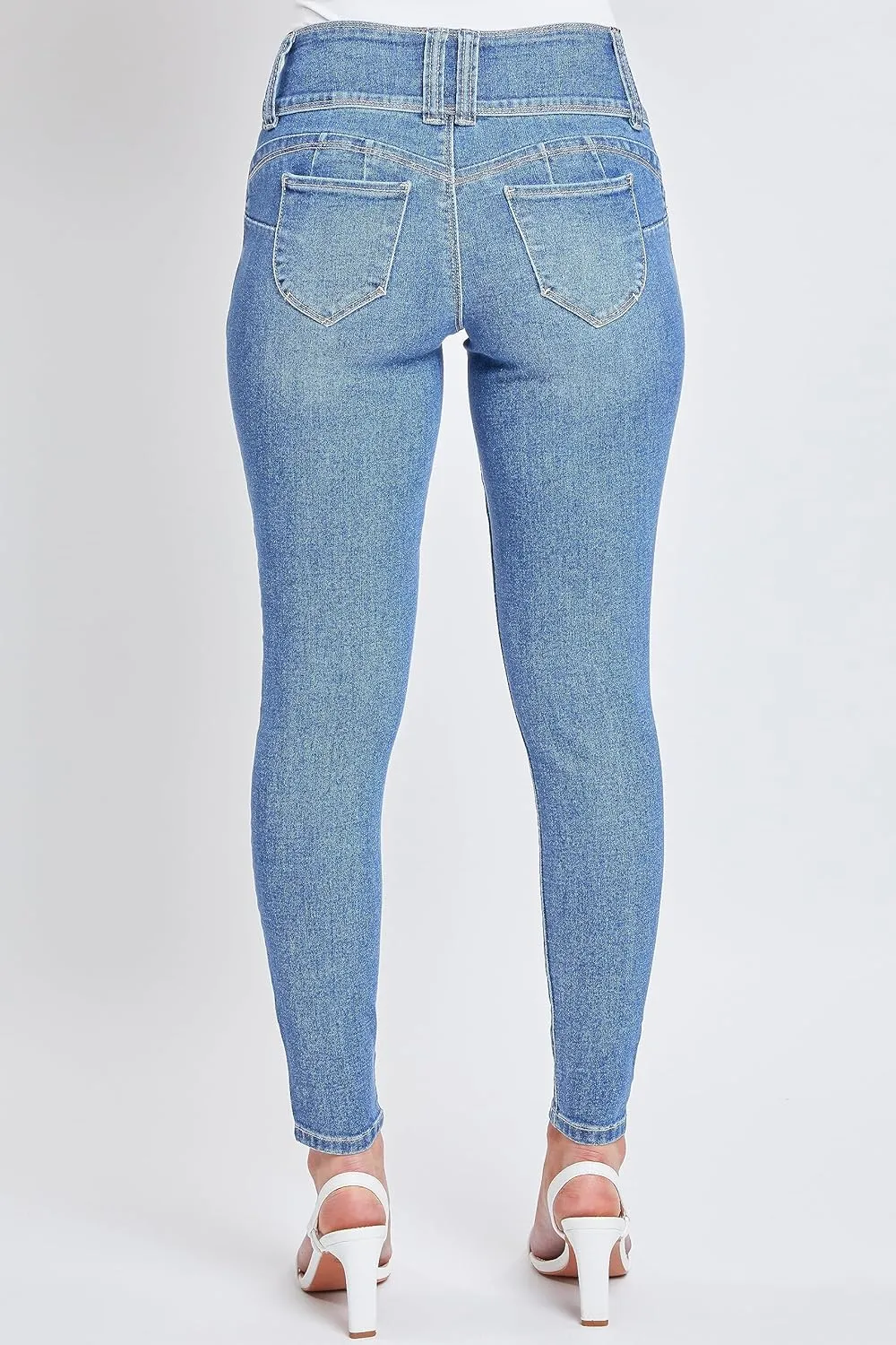 YMI Womens Sustainable Wannabettabutt Mid Rise Skinny Jeans