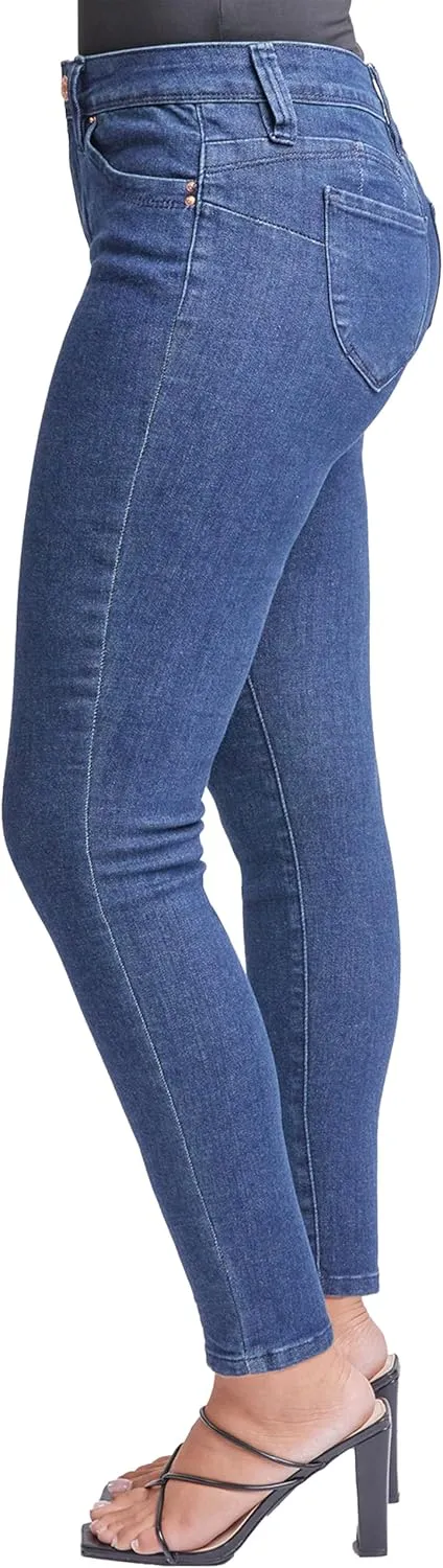 YMI Womens Sustainable Wannabettabutt Mid Rise Skinny Jeans