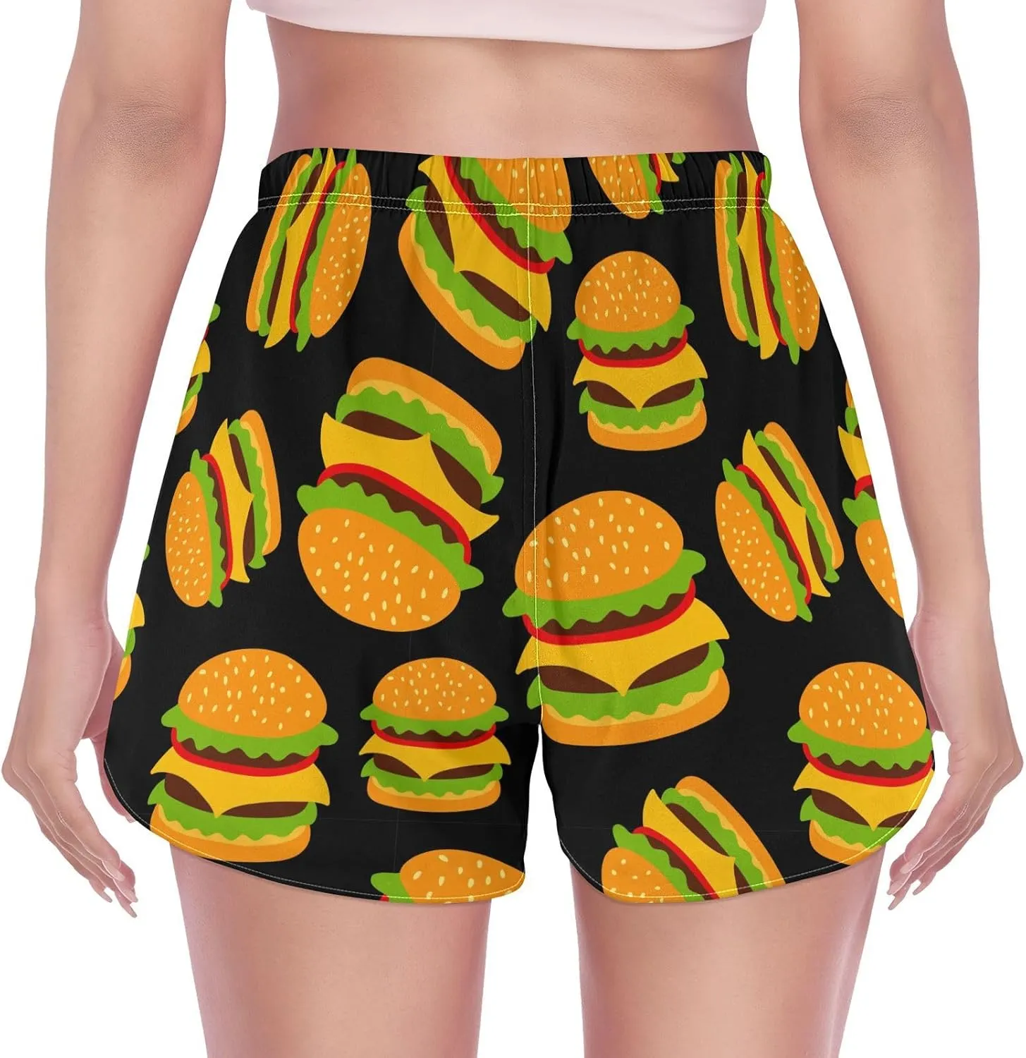 ZZKKO Cute Little Squid Athletic Shorts for Women,Womens Workout Running Shorts Quick Dry with Pockets S-XXL
